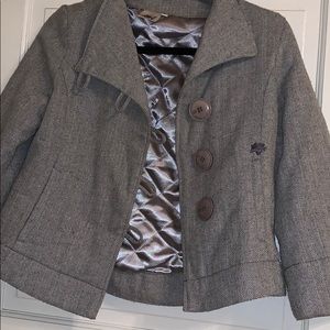 • LOST herringbone half sleeve pea coat